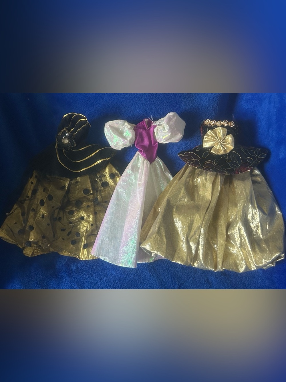 Three vintage Barbie doll dresses!